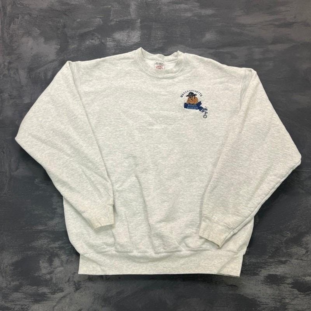 Vintage Massachusetts Road Dawgs Sweatshirt Men's XL‎ Gray 1990s Police